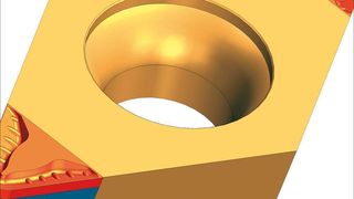 Für das Fertigdrehen gehärteter Stähle und von Grauguss bietet Lach jetzt auch die Wendeschneidplatte Typ CO mit gelasertem Spanbrecher an. (Archiv: Vogel Business Media)