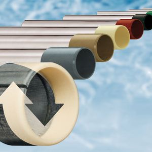 Gleitlager aus Hochleistungskunststoff sind leicht und widerstandsfähig gegen Öl und Chemikalien. Dies macht sie zu einer Alternative zu metallischen Gleitlagern.