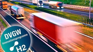 Der Deutsche Verein des Gas- und Wasserfaches (DVGW) fordert den raschen Schwenk in Richtung Wasserstoffantrieb – vor allem für den straßengebundenen Schwerlastverkehr. Hier die Argumente... (Bild: DVGW)