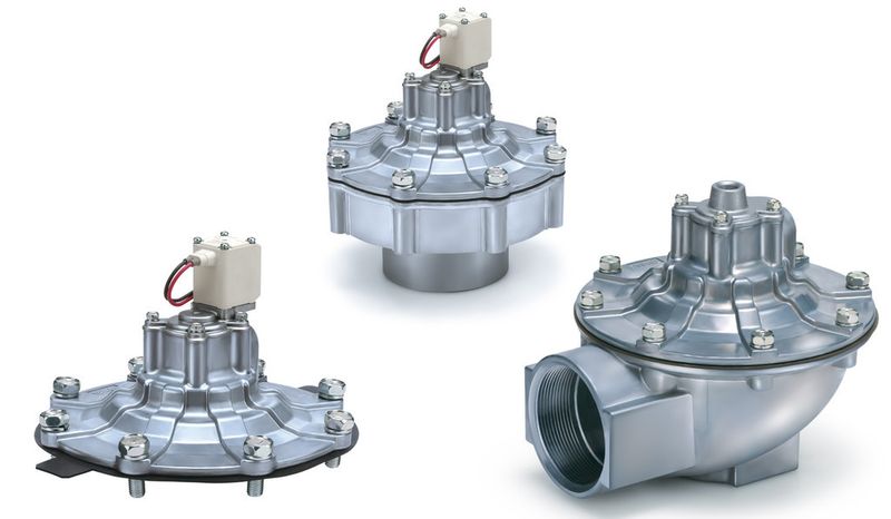 Serie new VXF: Ob als 2/2-Wege-Elektromagnetventil oder als pneumatisch betätigte Ausführung, die neuen Staubfilterventile von SMC Pneumatik sind flexibel: viele Anschlussarten, erweiterte Baugrößenauswahl, kurze Ansprechzeit und geringe Leistungsaufnahme. Die VXF-Ventile eignen sich für verschiedenste Staubfiltersysteme oder Industrieanlagen beliebiger Größe. (Bild: SMC Pneumatik)