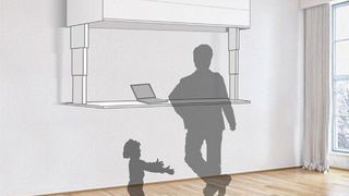 Der Thinktainer kann im Standby-Modus als Stehtisch benutzt werden. (Bild: Fraunhofer Umsicht/Lasse Lochmahr, Thomas Müller)