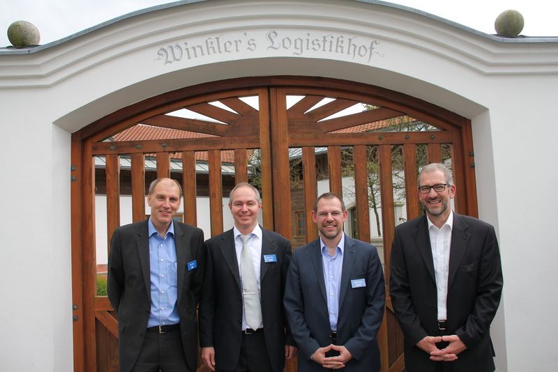 V.l.n.r.: Martin Stich, CEO FAS, Jürgen Meier, Geschäftsführer Wibond, Christian Dietl, Geschäftsführer Wioss und Helmut Prieschenk, Geschäftsführer Witron. (Hofmann)
