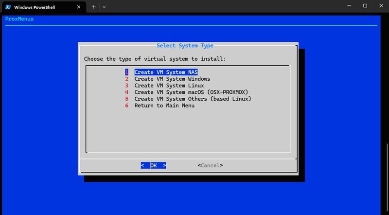 Mit ProxMenuX lassen sich auch Aufgaben automatisieren, zum Beispiel die Erstellung von VMs.  (Bild: Joos | ProxMenuX)