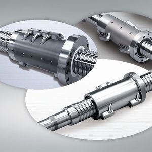 Die neuen Schwerlast-Kugelgewindetriebe von NSK mit Super-Long-Life-Technologie erreichen im Vergleich zu herkömmlichen Kugelgewindetrieben laut Unternehmen eine (je nach Anwendung) bis zu doppelt so lange Lebensdauer.(Bild:  NSK)