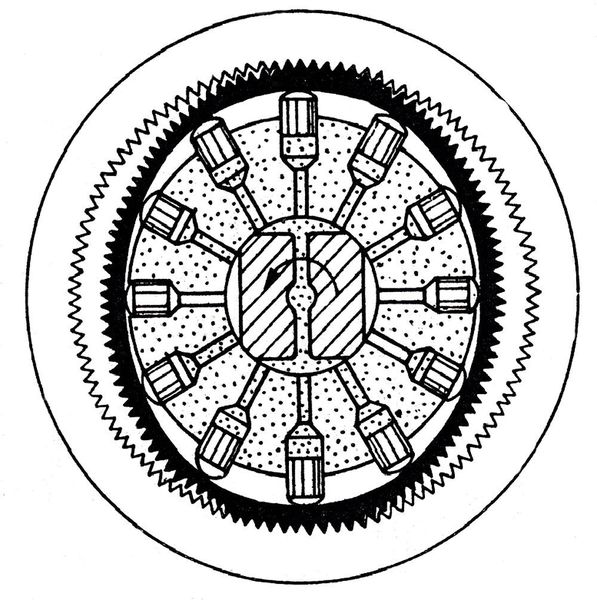 Radialschnitt durch einHarmonic Drive Getriebe.  (Bild: Maul Konstruktionen)
