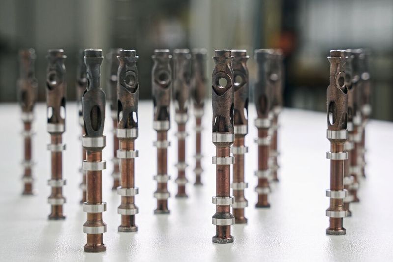 Tiroirs de vannes hydrauliques. (Source : Fritz Studer AG)