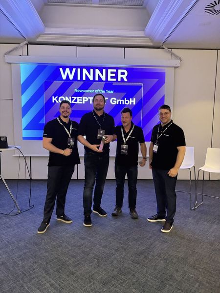 Newcomer of the year – der Preis geht an das KONZEPT3 IT Team (Bild: n-able)