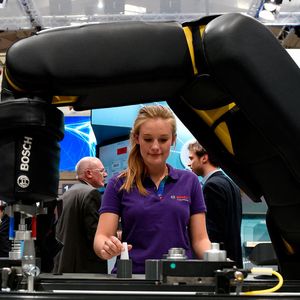 Etwa 225.000 Besucher kamen nach Hannover, um die größte Industrieschau der Welt zu sehen.