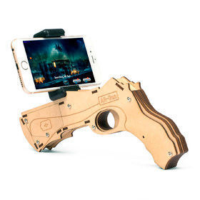 Die Bluetooth-Pistole für Smartphones sorgt für Spielespaß und funktioniert mit Spielen auf VR-Basis. Kostenpunkt bei www.geschenke.de: 24,99 Euro. (Geschenke.de)