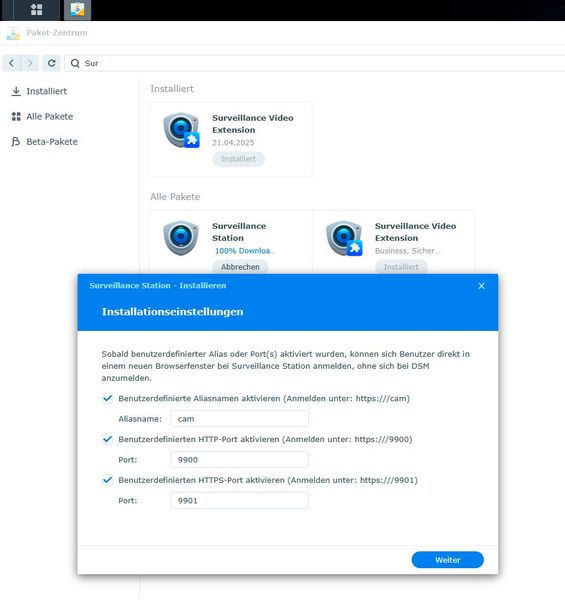 Installieren der Surveillance Station auf einem Synology-NAS (Bild: Thomas Joos)