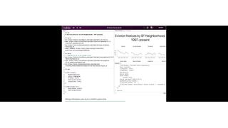 Mozilla Iodide hat stets zwei Ansichten in der Benutzeroberfläche, nämlich den Programmcode im Explorer und das Ergebnis im „Report“. Darunter liegt die Konsole für Fehlermeldungen. (Mozilla Foundation)