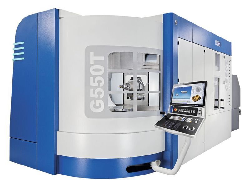 Grob 5-Achs-Fräs-Dreh-Universal-Bearbeitungszentrum G550T – Generation 2 mit HSK-T100. (Grob)