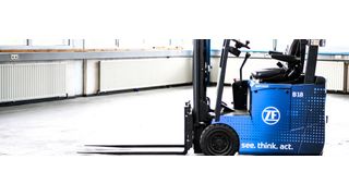 Der ZF Innovation Forklift verknüpft intelligente mechatronische Systeme mit innovativem und vernetztem Datenmanagement.  (ZF Friedrichshafen AG)