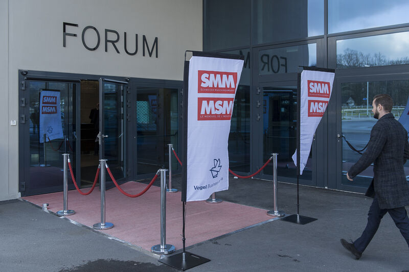 Der SMM/MSM begrüsst seine Besucher zum SMM Kongress 2019 im Forum der Messe Luzern. (Natalie Szathmáry )