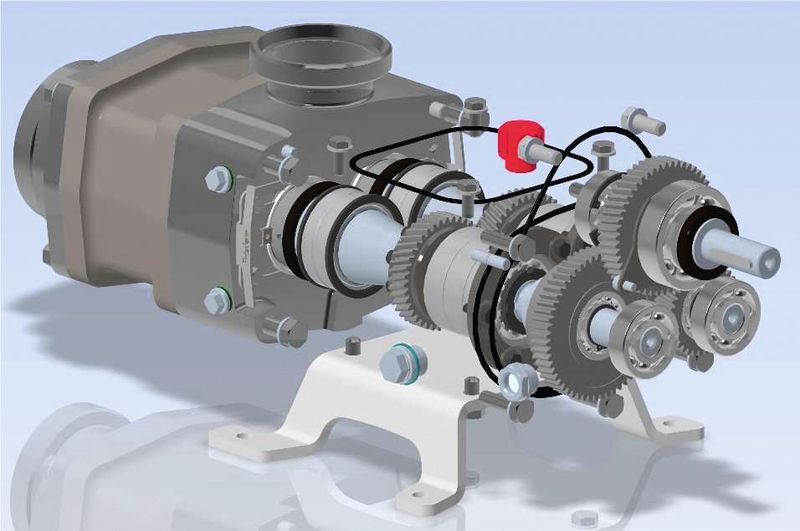 Die Fristam FDS TSG mit angeflanschtem Zusatzgetriebe ist zum Patent angemeldet. (Bild: Fristam)