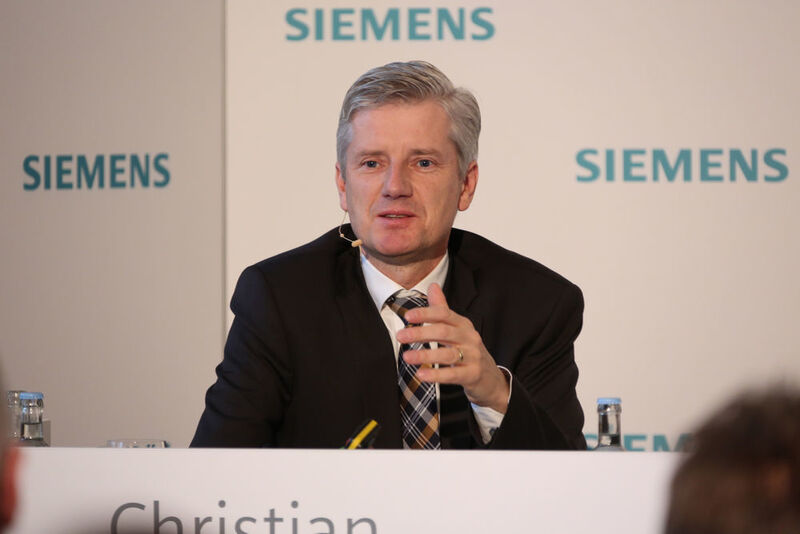 Ralf Christian, CEO der Division Energy Management, auf der Siemens Pressekonferenz im Vorfeld der Hannover Messe 2016. (Bild: Siemens)