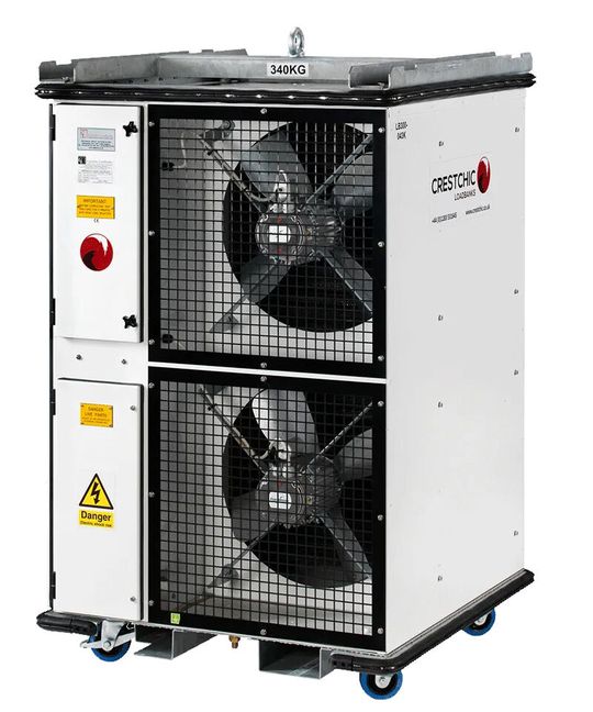 Server strahlen enorme Wärmemengen ab. Mithilfe von Lastbänken können die Klimatisierungssysteme einem Wärmebelastungstest unterzogen werden, um sicherzustellen, dass sie die Wärme-Abgabe bewältigen können. (Bild:  Crestchic Loadbanks GmbH)