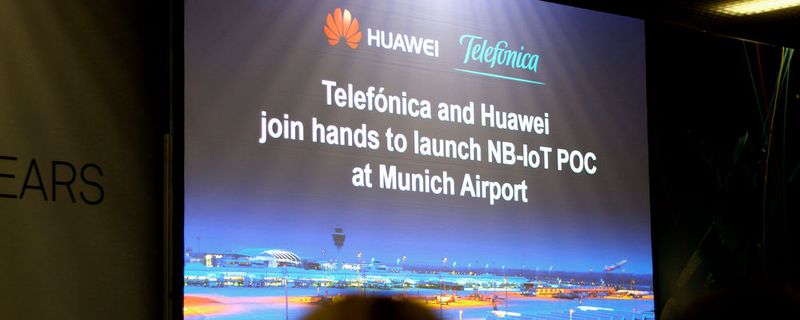 Huawei und Telefónica Deutschland gaben auf der Hannover Messe 2018 ein gemeinsames NB-IoT Smart Metering-Pilotprojekt für den Flughafen München bekannt.(Bild:  Lisa Marie Waschbusch)