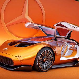 In seinem Designcenter in Carlsbad hat Mercedes sein neues Konzeptfahrzeug Vision One-Eleven enthüllt.(Bild:  Mercedes-Benz)