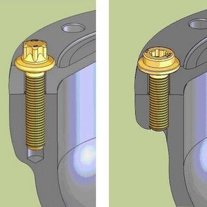 Die Mindesteinschraubtiefe  ... lässt sich um die Hälfte reduzieren und damit Material sowie zusätzlich Gewicht einsparen.  Bilder 2+4: RIBE