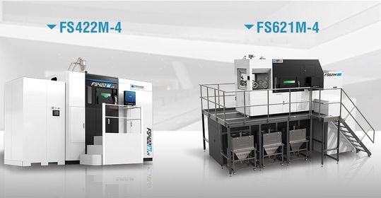 Die Farsoon FS422M-4 stellt Metallteile durch den Einsatz von vier Lasern her und die Farsoon FS621M-4 realisiert Bauteile mit einer Höhe von 1100 Millimetern im Laserschmelzen. (Bild:  Farsoon)