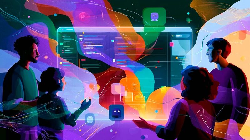Mit Slack Code integriert Salesforce KI-gestützte Softwareentwicklung in die Teamkollaboration. Entwickler, Designer und Produktmanager sollen in gemeinsamen Code-Kanälen zusammenarbeiten.(Bild:  Midjourney / KI-generiert)