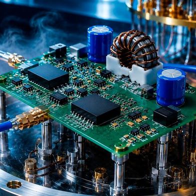 Researchers from EPC, The University of Hong Kong and Virginia Tech demonstrated a fully integrated GaN boost converter operating entirely at 4 K, achieving 91.6% efficiency at 7.6 W by combining monolithic GaN power ICs, on‑chip gate drivers and cryo‑qualified passive components. (Source: © Maurizio Di Paolo Emilio)