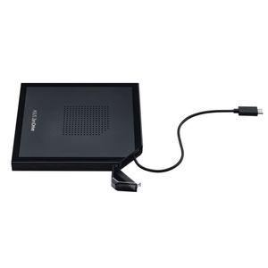 Das 24 Zentimeter lange USB-C-Kabel des Asus Zendrive V1M lässt sich hinter einer Eckabdeckung verstauen.