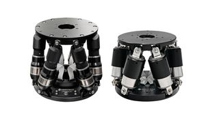 HEX150-140HL (left) vs. HEX150-125HL (right): lower height, fewer cables and more power. (Source: Aerotech)