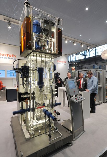 13. Intec: Produktpräsentation am Stand der Bosch Rexroth AG Vertrieb Deutschland, Leipzig. (Bild: Leipziger Messe/Uwe Frauendorf)