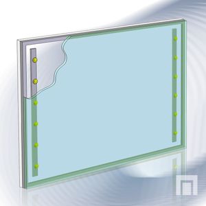 Die LED-Beleuchtung wird direkt zwischen PC- und Glasscheibe gesetzt und damit perfekt geschützt. Die vertikal oder horizontal frei platzierbaren LED-Leisten in der Sicherheitsscheibe ermöglichen eine sehr flexible Ausleuchtung des Maschineninnenraums.