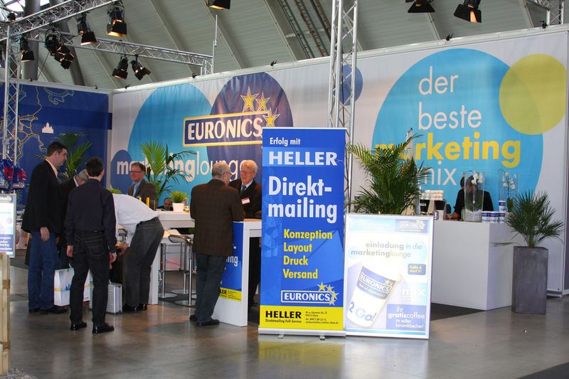 Auf dem Euronics-Marketing-Stand zeigte der Verbund den Mitgliedern die Werbemöglichkeiten. (Archiv: Vogel Business Media)