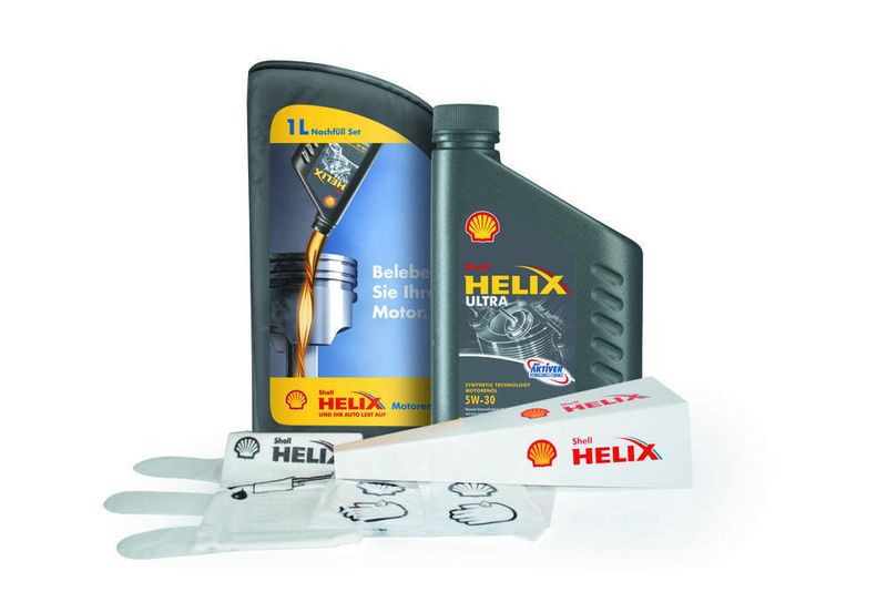 Ansprechende Komplettsets helfen, den Verkauf von Nachfülldosen zu erleichtern.  (Foto: Shell)