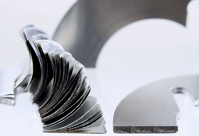 Bis zu 64 laminierte Folien sind zu Zwischenlagen mit einer Gesamtdicke bis 3,20 mm zusammengefasst. Die Einzelfolien werden abgezogen, bis der nötige Toleranzausgleich erreicht ist. (Martin)