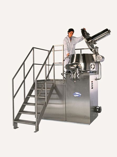 The Mixers Granulators P300-P1800 are high performance machines for the production. (Diosna)