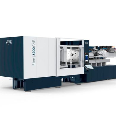 Das ist eine spritzgießtechnische Premiere auf der Fakuma 2026: Die vollelektrische Elion 3200 Cap von Netstal. Sie bringt genau die Produktivität für die Verschlussfertigung, die die Branche braucht – und nicht nur das! Lesen Sie hier, warum das so ist ... (Bild: Netstal)