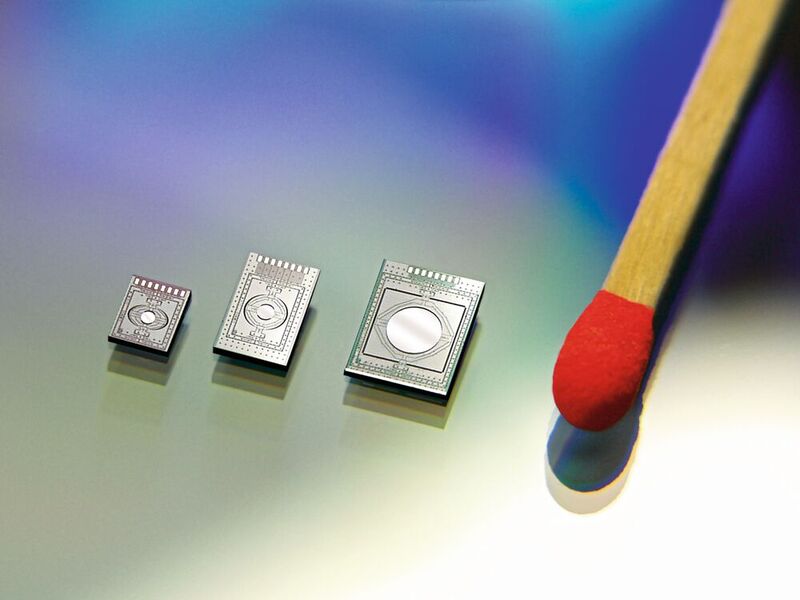 Abb. 2: Beispiele miniaturisierter MEMS-Scannerspiegel