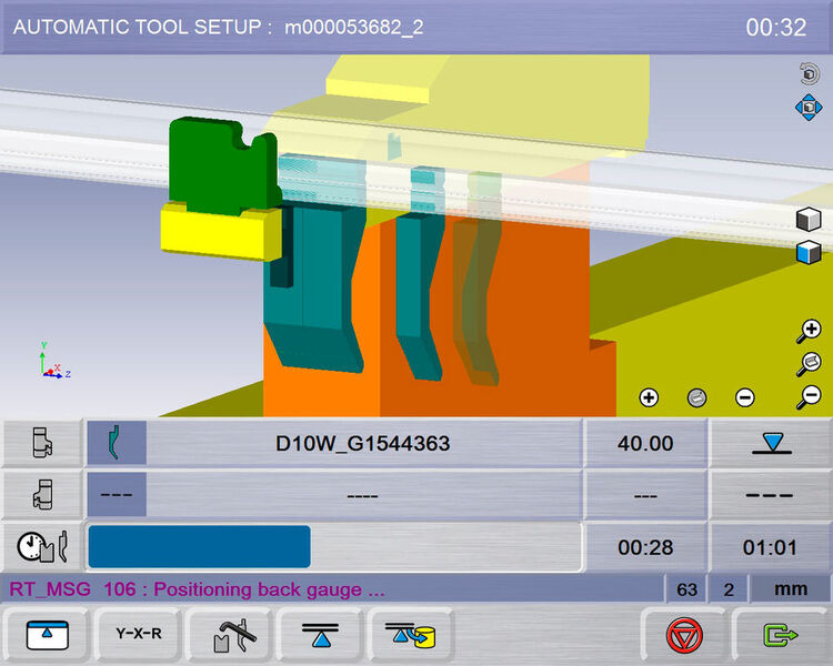 Parts can be programmed offline and 3D simulation files can be transferred to the machine ready for production. (LVD)