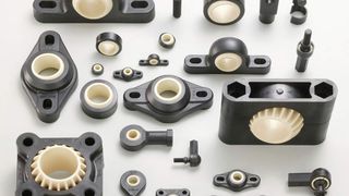 Wartungsfreie Gelenk- und Gabelköpfe, Flansch-, Gelenk- und Stehlager aus Kunststoff können metallische Komponenten ersetzen. Bild: igus (Archiv: Vogel Business Media)