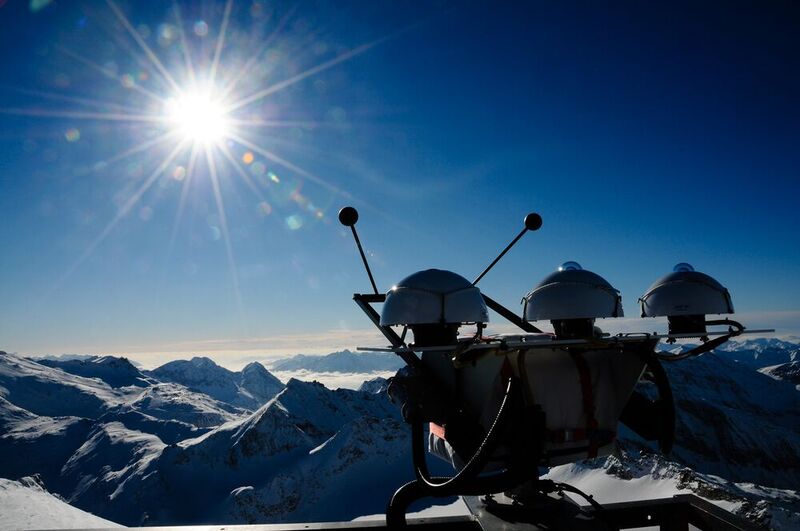 Messung der Sonnenstrahlung am Sonnblick (Bild: ZAMG/Weyss)
