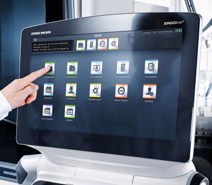 Die neue Benutzerführung Celos von DMG Mori ist App-basiert und soll sich auch so einfach und intuitiv wie ein Smartphone bedienen lassen. Weitere Apps werden zur AMB vorgestellt. (Bild: DMG Mori)