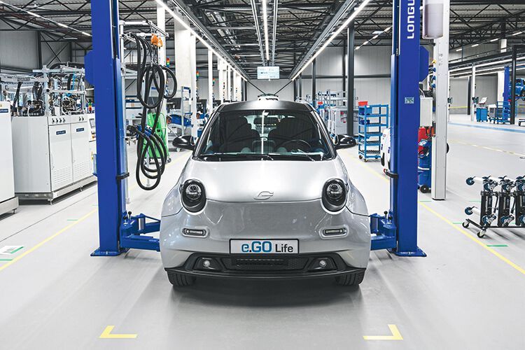 Um die Entwicklungskosten so niedrig wie möglich zu halten, verließ sich Hersteller E-Go Mobile stark auf die Lager der Automobilzulieferer. (Bild: e.GO Mobile AG)