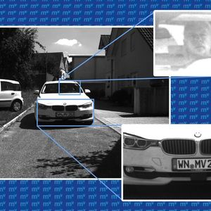 Sowohl Nummernschild als auch Fahrer werden mit den Aufnahmen der GigE-Kamera MV-Blue-Cougar-X104d und der Dual-GigE-Kamera MV-Blue-Cougar-XD104d von Matrix Vision erkannt. Beide Kameras werden auf der Vision 2014 erstmals präsentiert und sind mit dem neuen 2,3-Megapixel-Global-Shutter-CMOS-Sensor IMX174 von Sony bestückt, der prädestiniert ist für die Anforderungen im Bereich intelligente Verkehrsüberwachung.