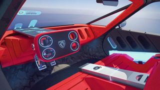 A rectangular steering wheel? Yes, Peugeot is serious about this concept. But there is a lot of technology behind it. (Image:Peugeot)
