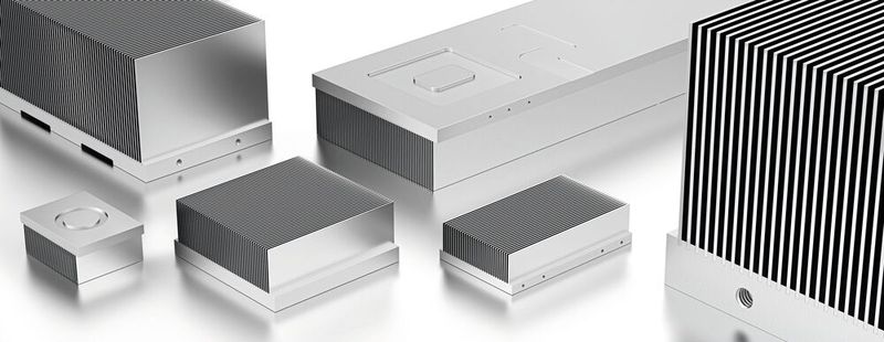 Image 1: High-density heat sinks of the KPK series offer new heat sink designs with a purely mechanical and fully automated pressed fin geometry. (Image:© Fischer Elektronik)