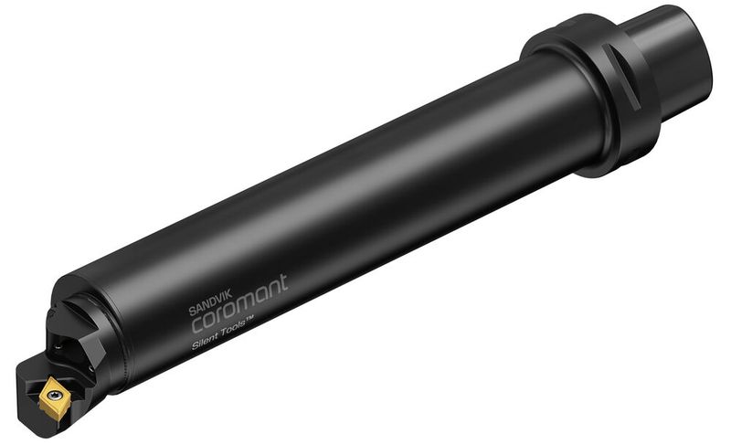 So sieht ein „Silent Tools“-Drehadapter von Sandvik Coromant außerhalb der Drehmaschine aus. (Bild: Sandvik Coromant)