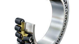 Das asymmetrische Lagerdesign soll die axiale Tragfähigkeit und damit die Gebrauchsdauer der Hauptlager in Windkraftanlagen signifikant steigern. (Schaeffler)