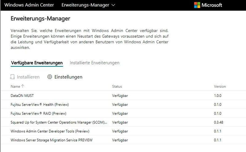Mit Erweiterungen kann das Windows Admin Center auch die Sicherheit von Servern mit Windows Server 2019 überwachen. (Joos)