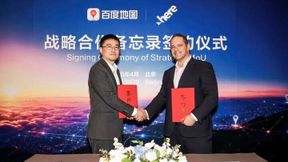 Baidu Maps und Here Technologies besiegeln ihre Zusammenarbeit mit einem Handschlag (Bild: HERE Technologies)