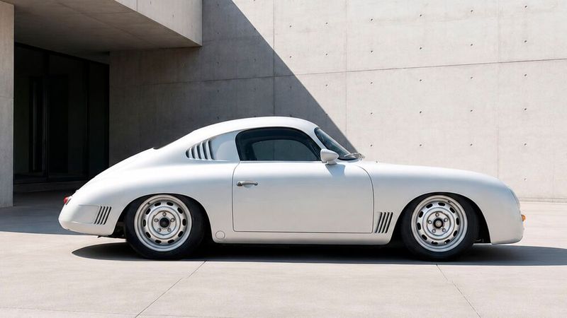 The aluminum body is created by combining traditional hand-forming techniques with state-of-the-art CAD and CNC engineering processes and is mounted on a fully restored and reinforced original 356A chassis.(Image:  Ed Curtis/Pit Lane)